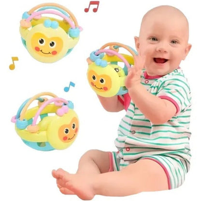 Baby Sensory Rattle Ball with Built-in Bell, Easy to Grip, Unisex Design, Safe for Age 1+