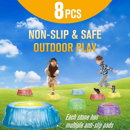 Balance Training Toy with LED Stepping Stones, Non-Slip, Durable, Indoor Outdoor Use, Safe for Ages 3+