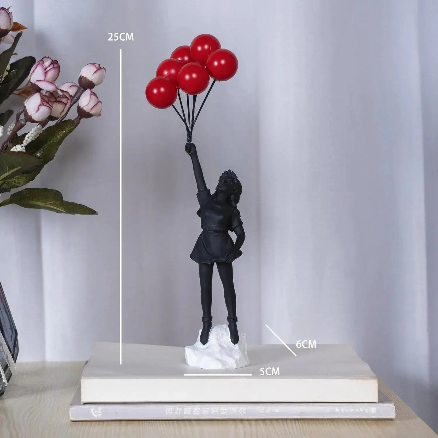 Iconic Banksy Girl with Balloon Figurine