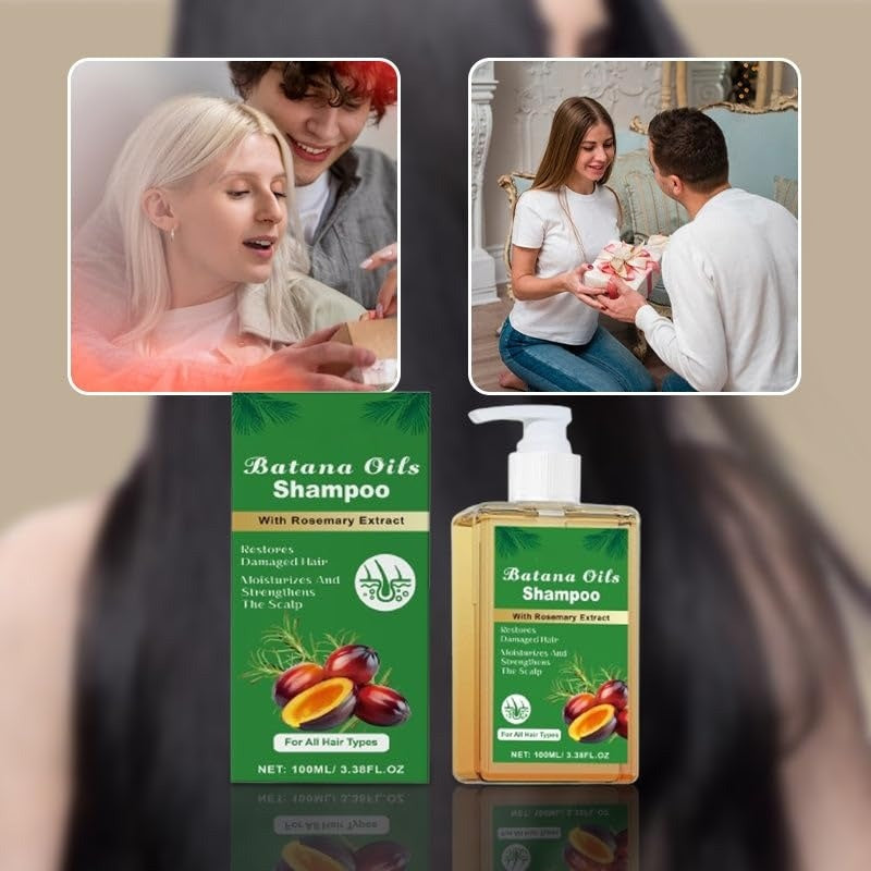 Batana Oil Shampoo with Rosemary Extract, Restores Damaged Hair, Promotes Healthy Hair Growth