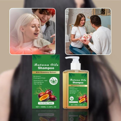 Batana Oil Shampoo with Rosemary Extract, Restores Damaged Hair, Promotes Healthy Hair Growth