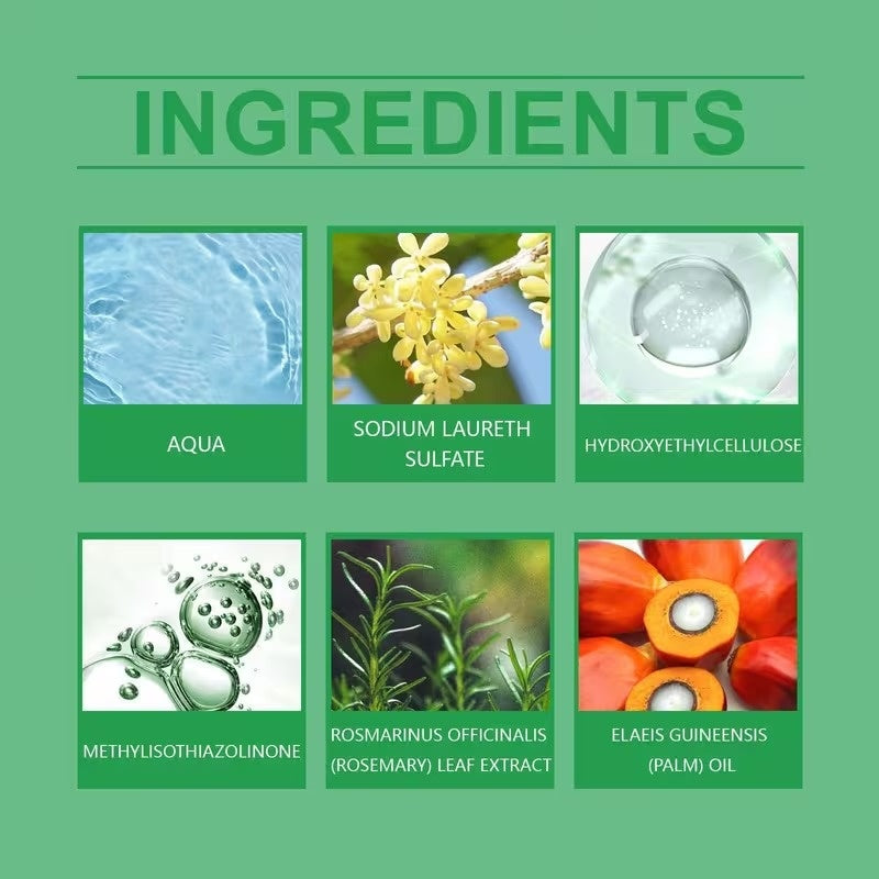 Batana Oil Shampoo with Rosemary Extract, Restores Damaged Hair, Promotes Healthy Hair Growth