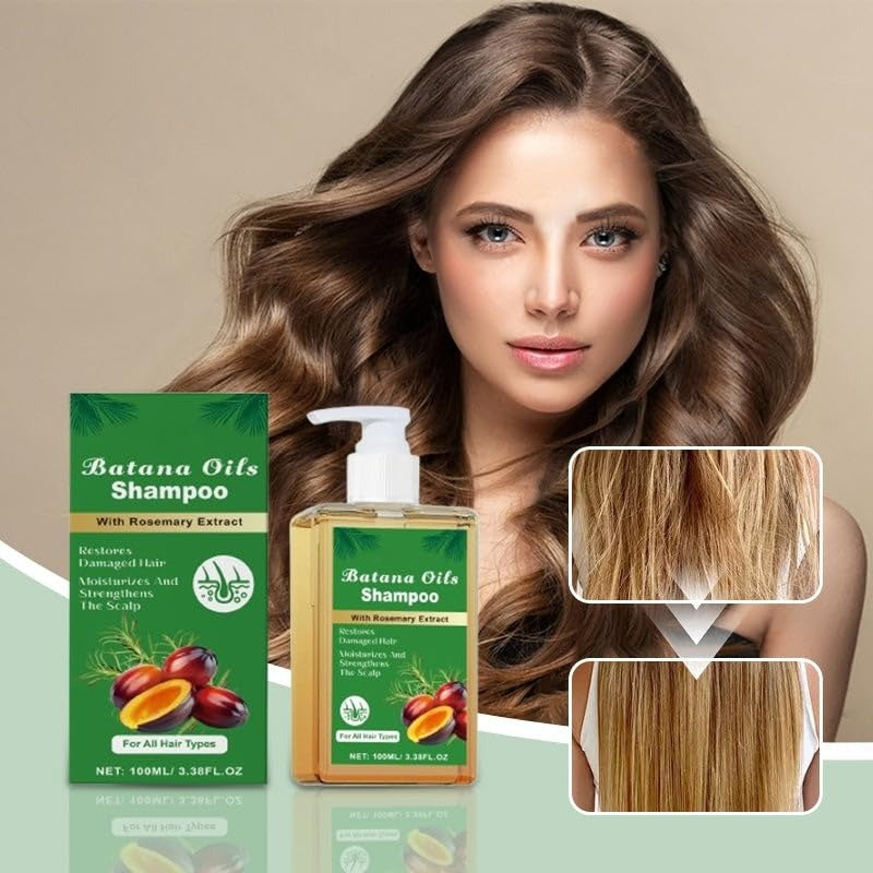 Batana Oil Shampoo with Rosemary Extract, Restores Damaged Hair, Promotes Healthy Hair Growth