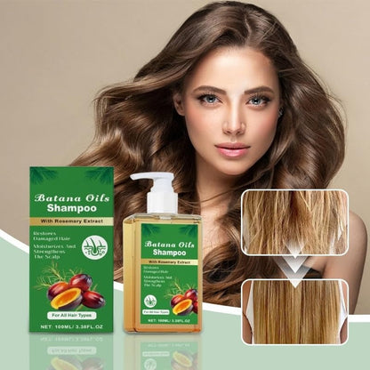 Batana Oil Shampoo with Rosemary Extract, Restores Damaged Hair, Promotes Healthy Hair Growth