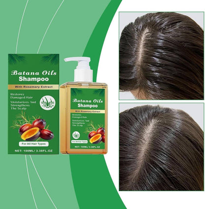 Batana Oil Shampoo with Rosemary Extract, Restores Damaged Hair, Promotes Healthy Hair Growth