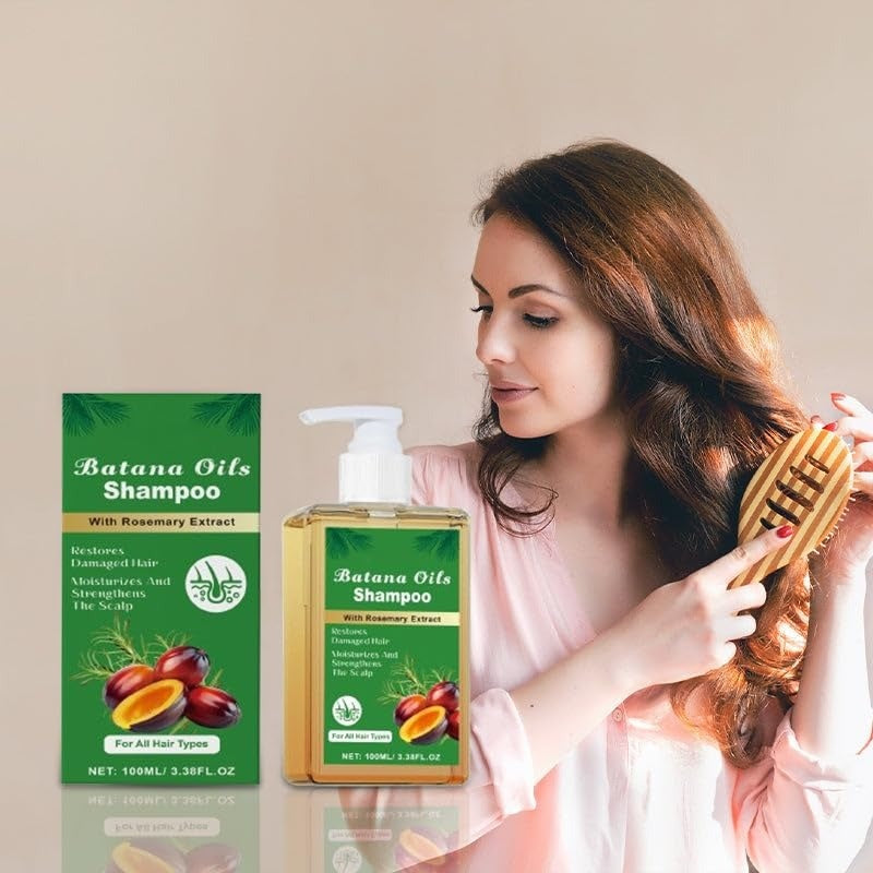Batana Oil Shampoo with Rosemary Extract, Restores Damaged Hair, Promotes Healthy Hair Growth