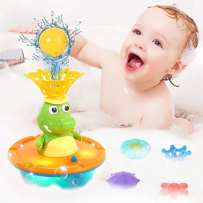 Fun LED Water Spray Crocodile Bath Toy - Halri
