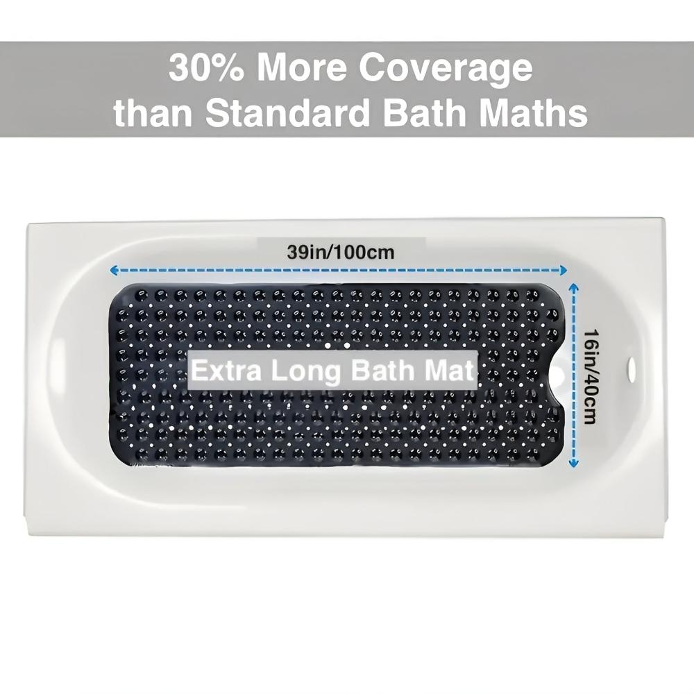 Grip Bathtub Mat with Extra Suction for Bathroom Safety