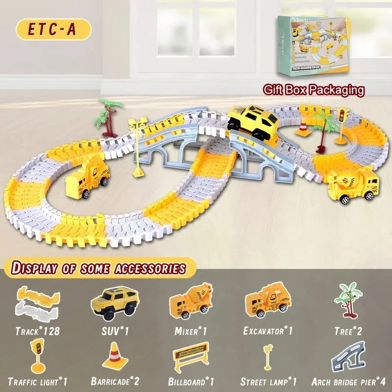 Battery-Powered Electric Race Car Track, Safe for Ages 3+, Easy to Assemble