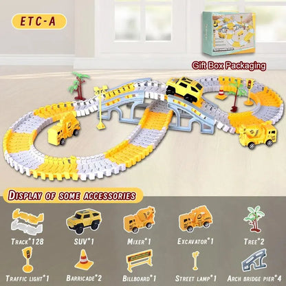Battery-Powered Electric Race Car Track, Safe for Ages 3+, Easy to Assemble
