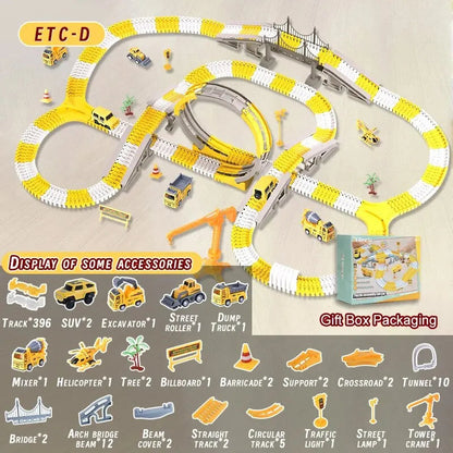 Battery-Powered Electric Race Car Track, Safe for Ages 3+, Easy to Assemble
