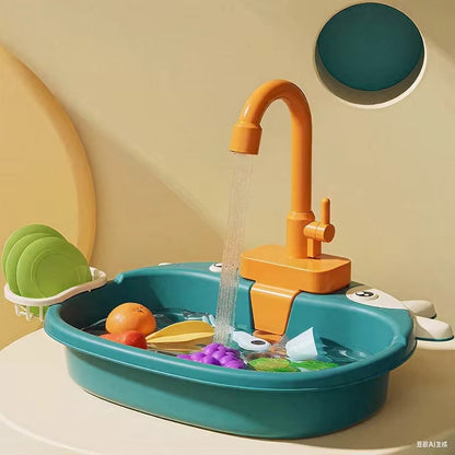 Fun Kids Play Kitchen Sink Toy with Water Action - Halri
