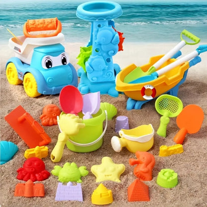 Fun Outdoor Kids Sand Wheelbarrow Garden Play Tool Set - Halri