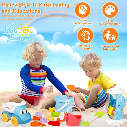 Beach Toys Great with Outdoor Play Sand Tools Bath Toys Kids Wheelbarrow Garden Toy Gift for Summer