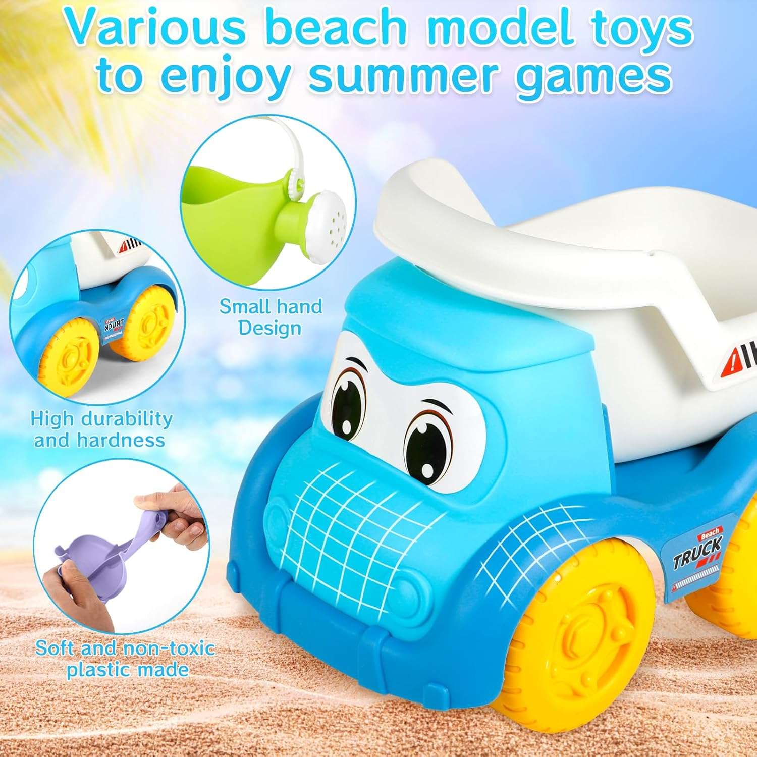 Beach Toys Great with Outdoor Play Sand Tools Bath Toys Kids Wheelbarrow Garden Toy Gift for Summer