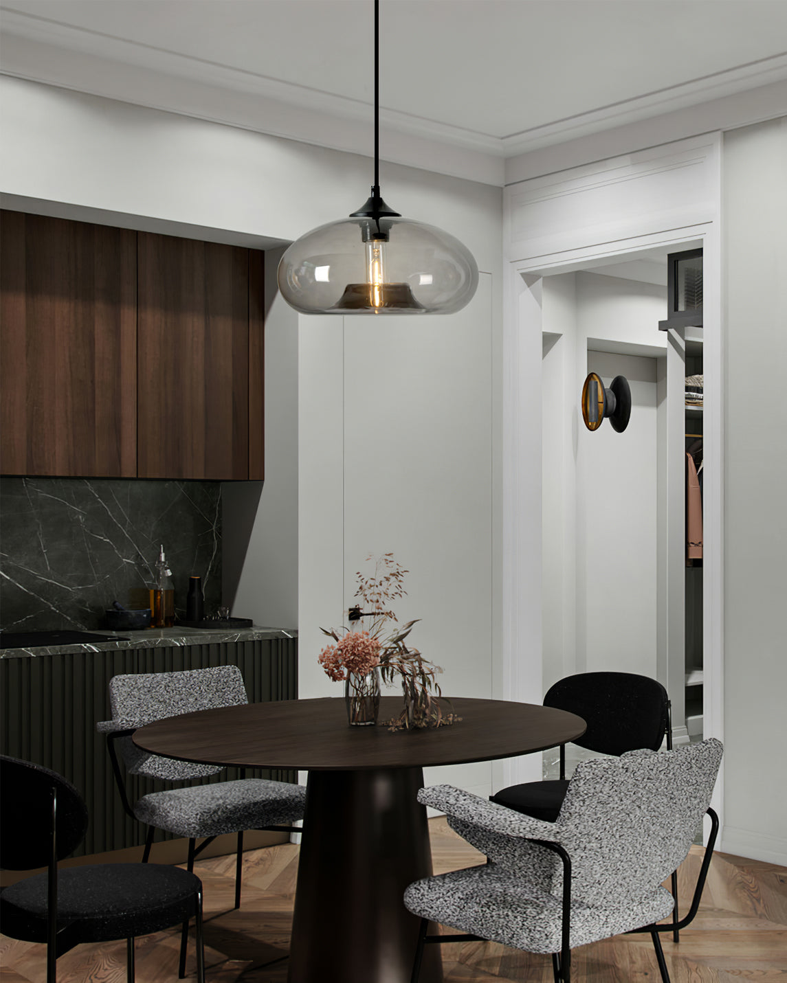 Elegant Glass Hanging Light