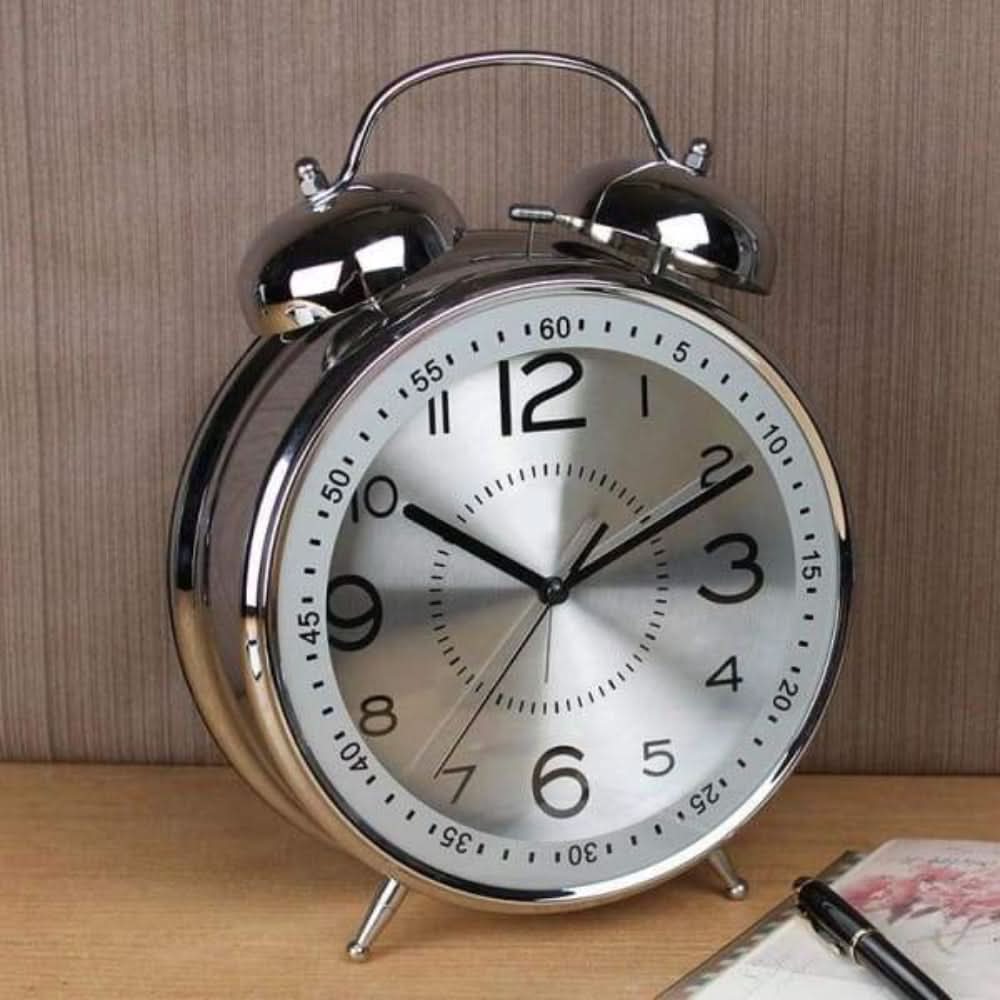 Large Retro Style Metal Alarm Clock - Halri