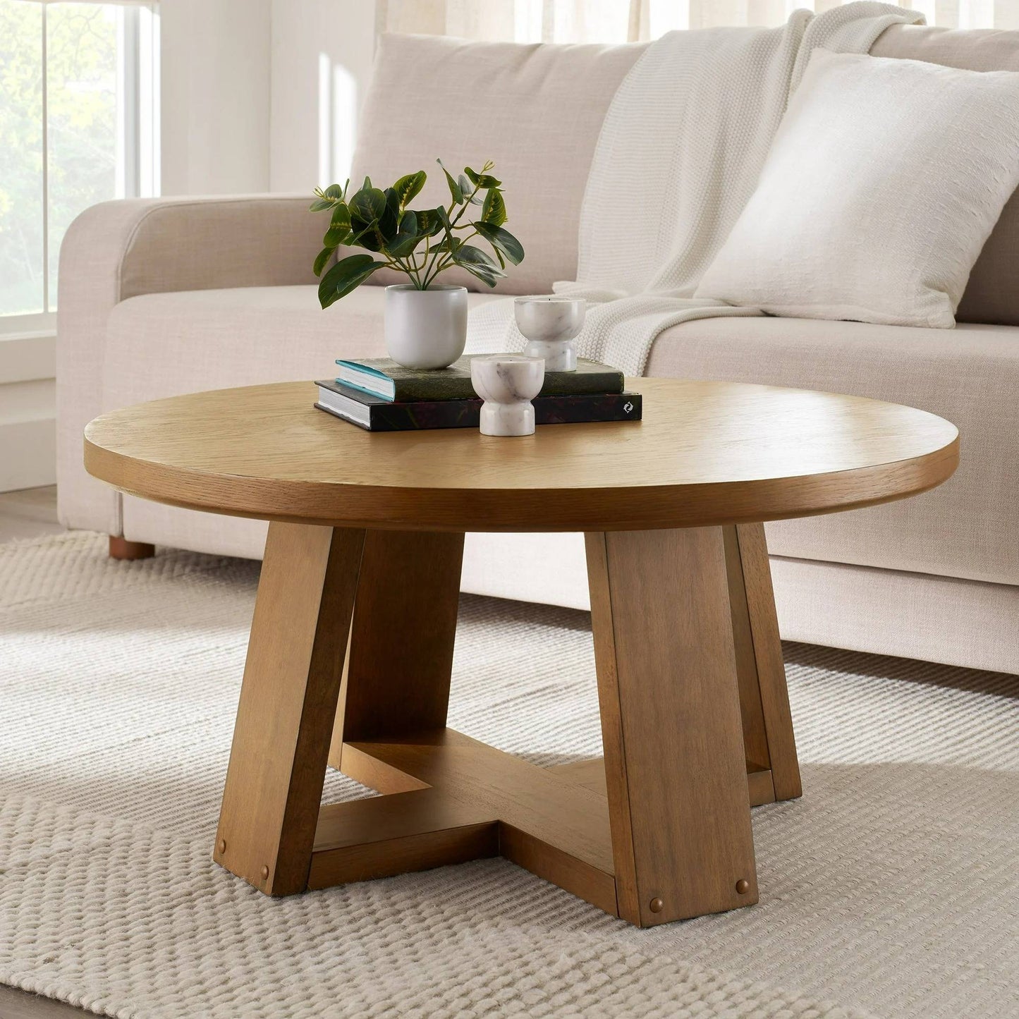 Rustic Wooden Low Coffee Table