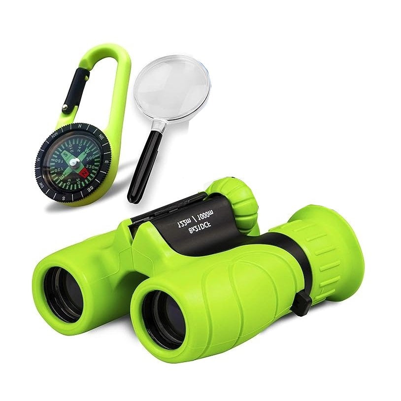 Fun Kids Binoculars Set with Compass and Magnifier - Halri