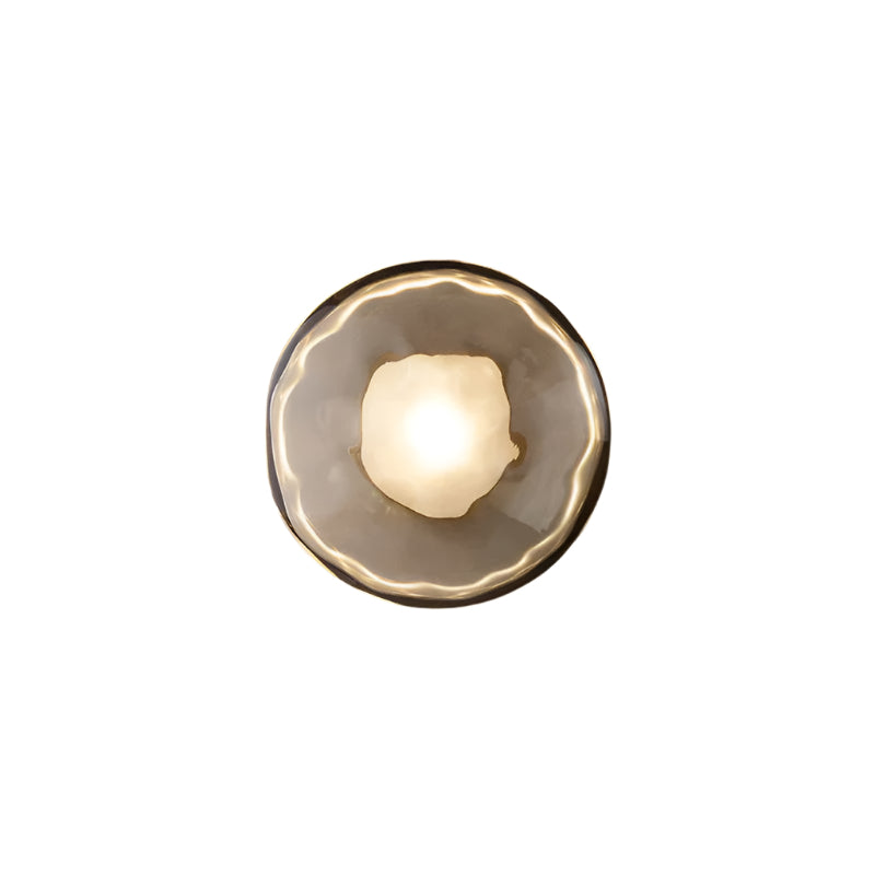 Simple Round Glass Wall Light in Modern Style