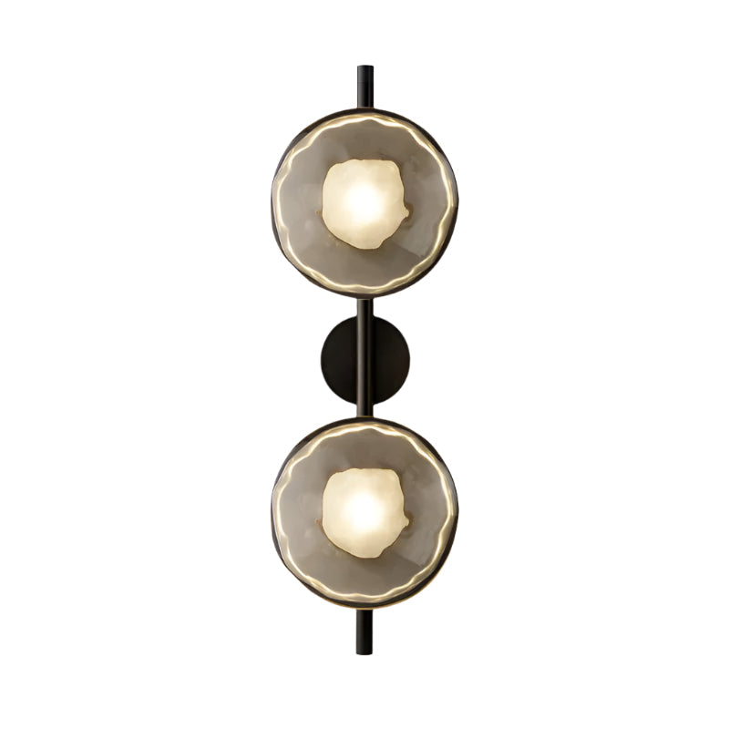 Simple Round Glass Wall Light in Modern Style