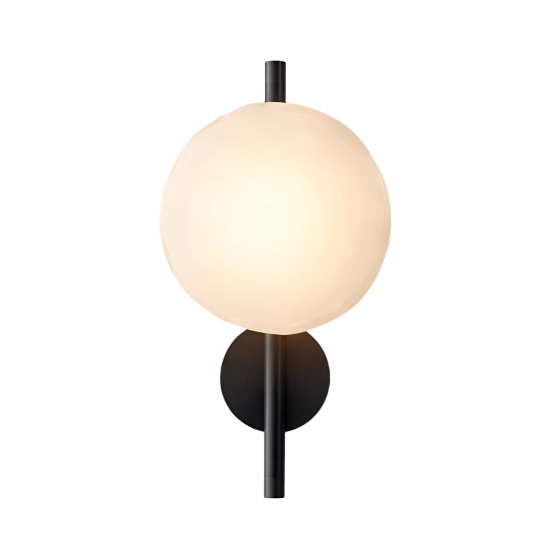 Simple Round Glass Wall Light in Modern Style