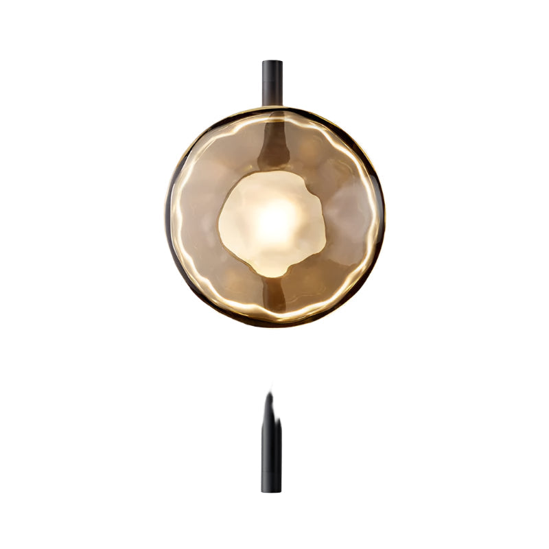 Simple Round Glass Wall Light in Modern Style