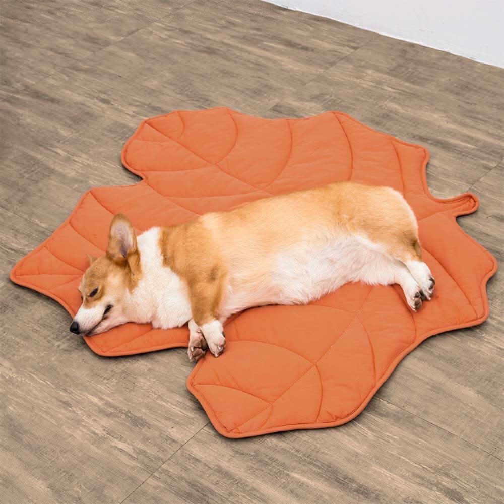 Soft Plush Leaf Dog Blanket