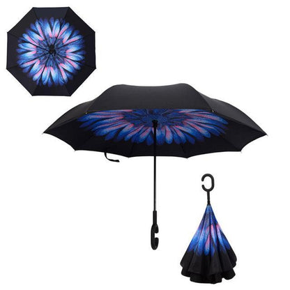 Waterproof Automatic Compact Reverse Umbrella