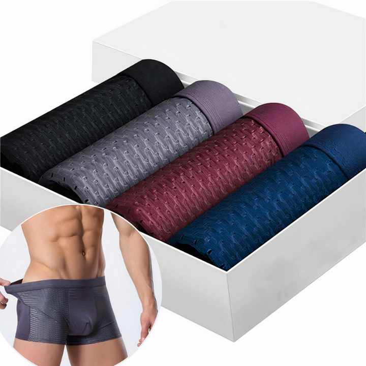 Comfortable Bamboo Boxer Briefs for Men 10-Pack - Halri