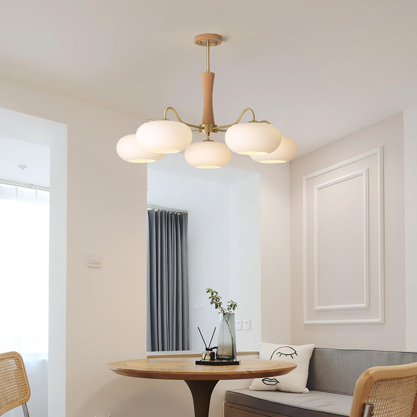 Vintage Style Glass Pendant Ceiling Light Fixture