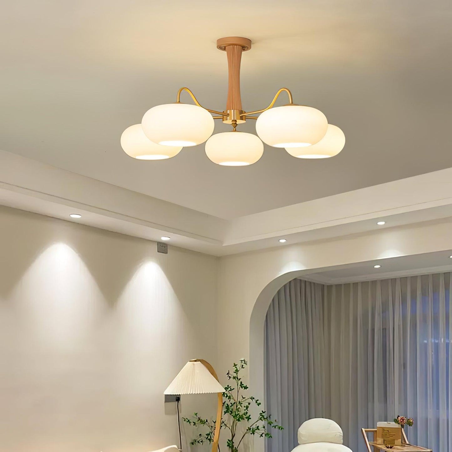 Vintage Style Glass Pendant Ceiling Light Fixture