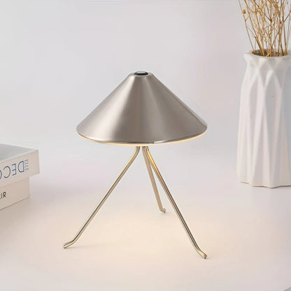 Modern Rechargeable USB Table Lamp in Black and Gold
