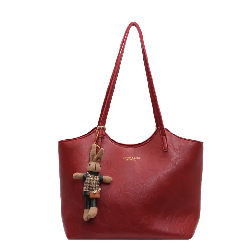 Chic Ladies Tote Bag with Charm