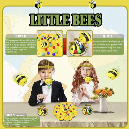 Bumblebee Board Game, Bee Eats Pollen Beads, Interactive Educational Toy, Safe for Ages 3+