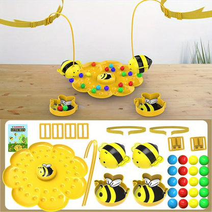 Bumblebee Board Game, Bee Eats Pollen Beads, Interactive Educational Toy, Safe for Ages 3+