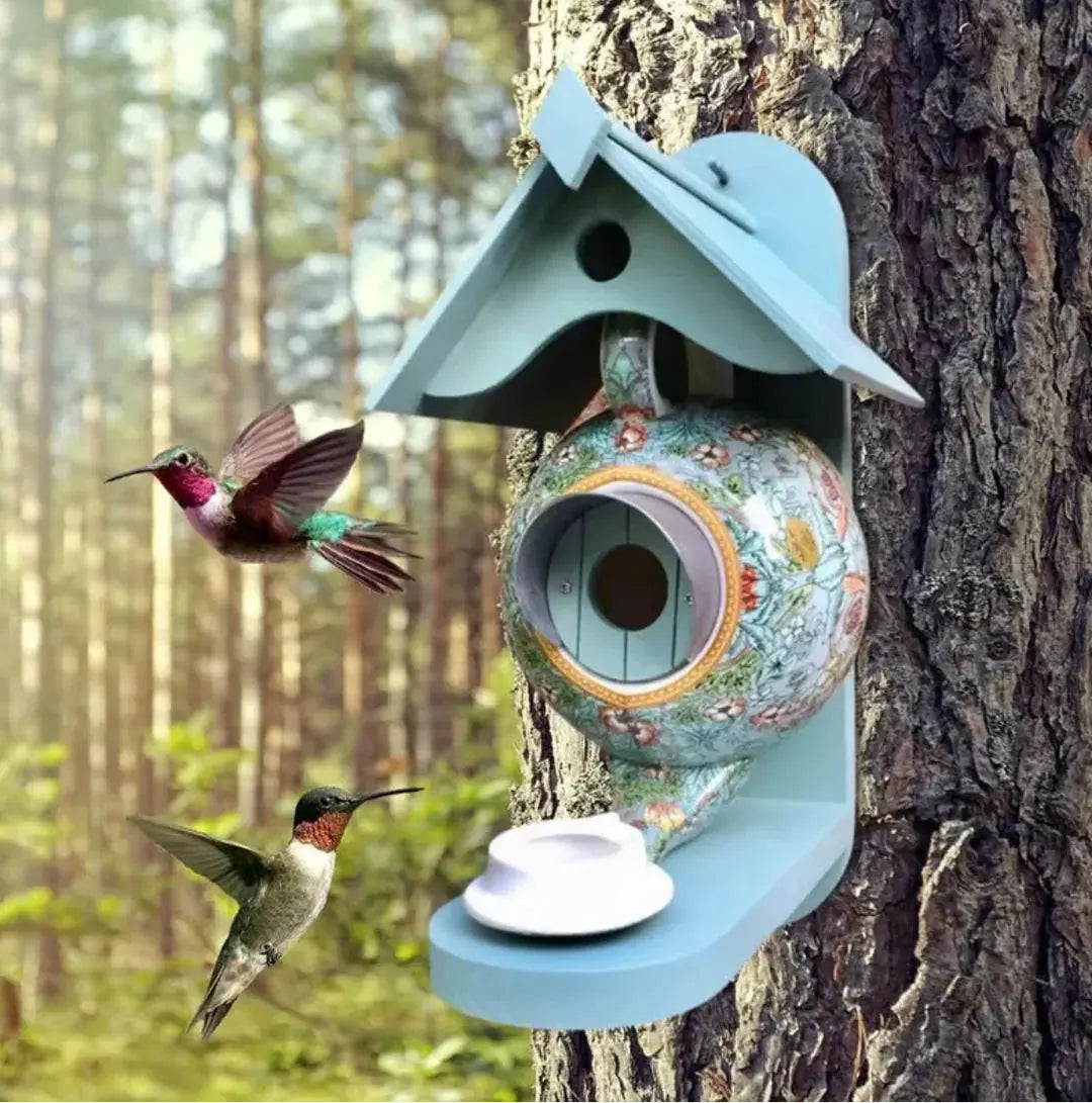 Vibrant Garden Birdhouse Teapot - Halri