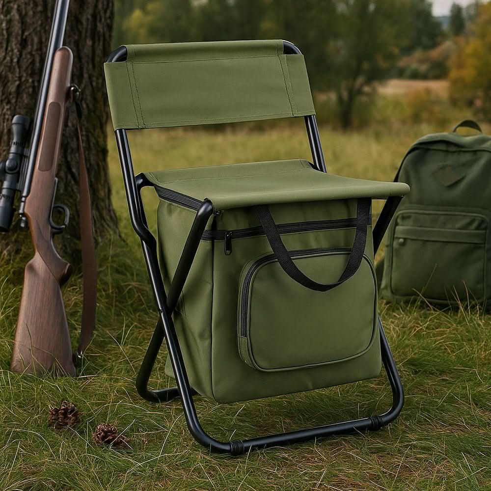 Portable Collapsible Chair with Built-in Cooler Bag - Halri