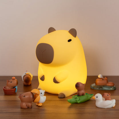 Cute Plush Capybara Soft Night Lamp