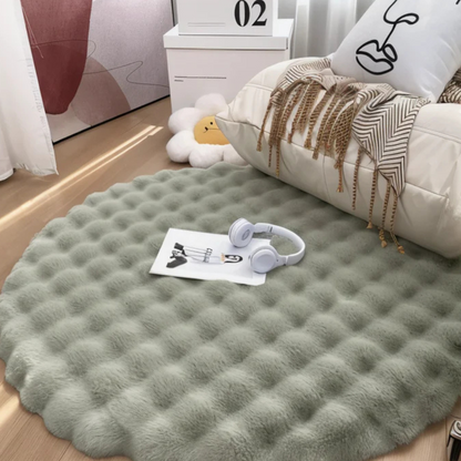 Plush Round Fleece Rug 90x90cm