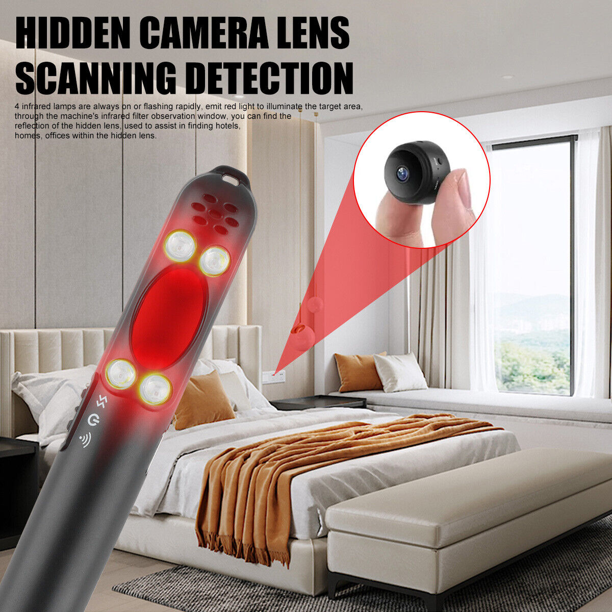Portable Spy Camera Detector and GPS Tracker Device