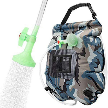 Compact Solar Heated Shower Bag for Camping