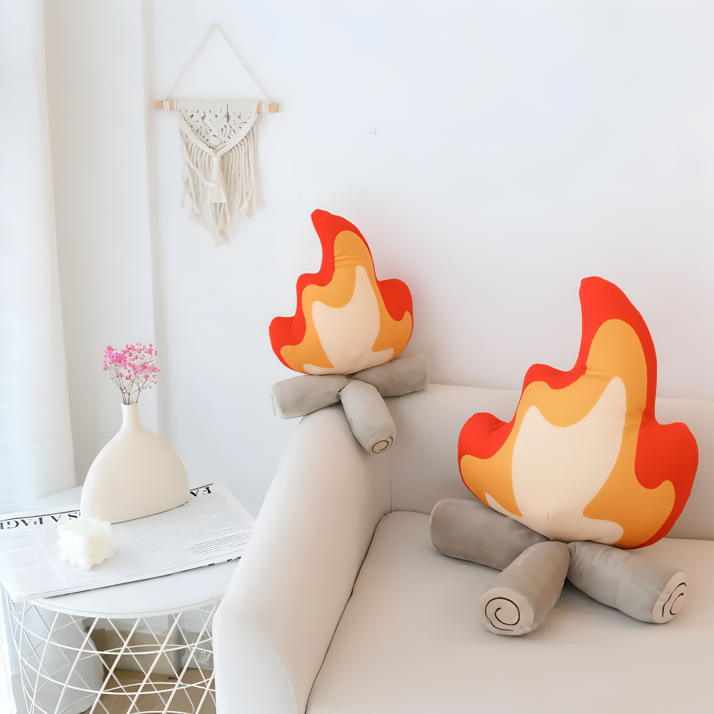 Campfire Inspired Decorative Pillow – Plush Throw Pillow for Couch, Cozy Home Accent, 27x30cm or 40x45cm 3