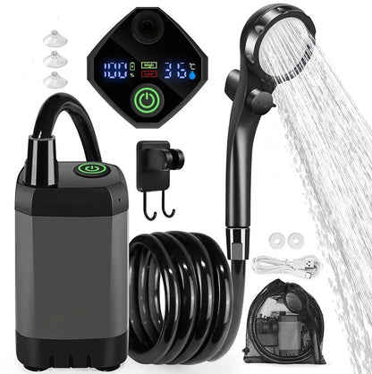Portable Outdoor Shower Kit with Rechargeable Pump - Halri