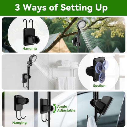 Camping Shower Kit with 5-Gallon Foldable Bucket – Rechargeable Pump & Intelligent Digital Display for Portable Outdoor Shower