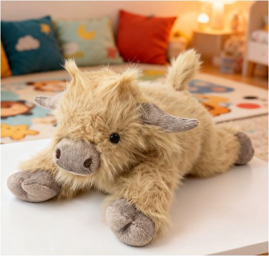 Plush Farm Cow Soft Toy