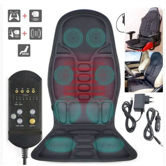 Comfortable 8 Mode Heated Massage Seat Cushion - Halri