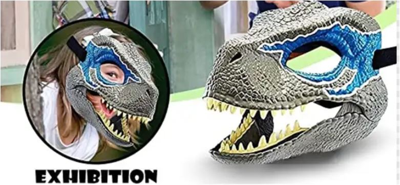 Fun Dinosaur Pet Mask with Moving Jaw - Halri