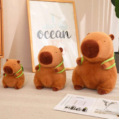 Soft Plush Capybara with Cute Turtle Backpack - Halri