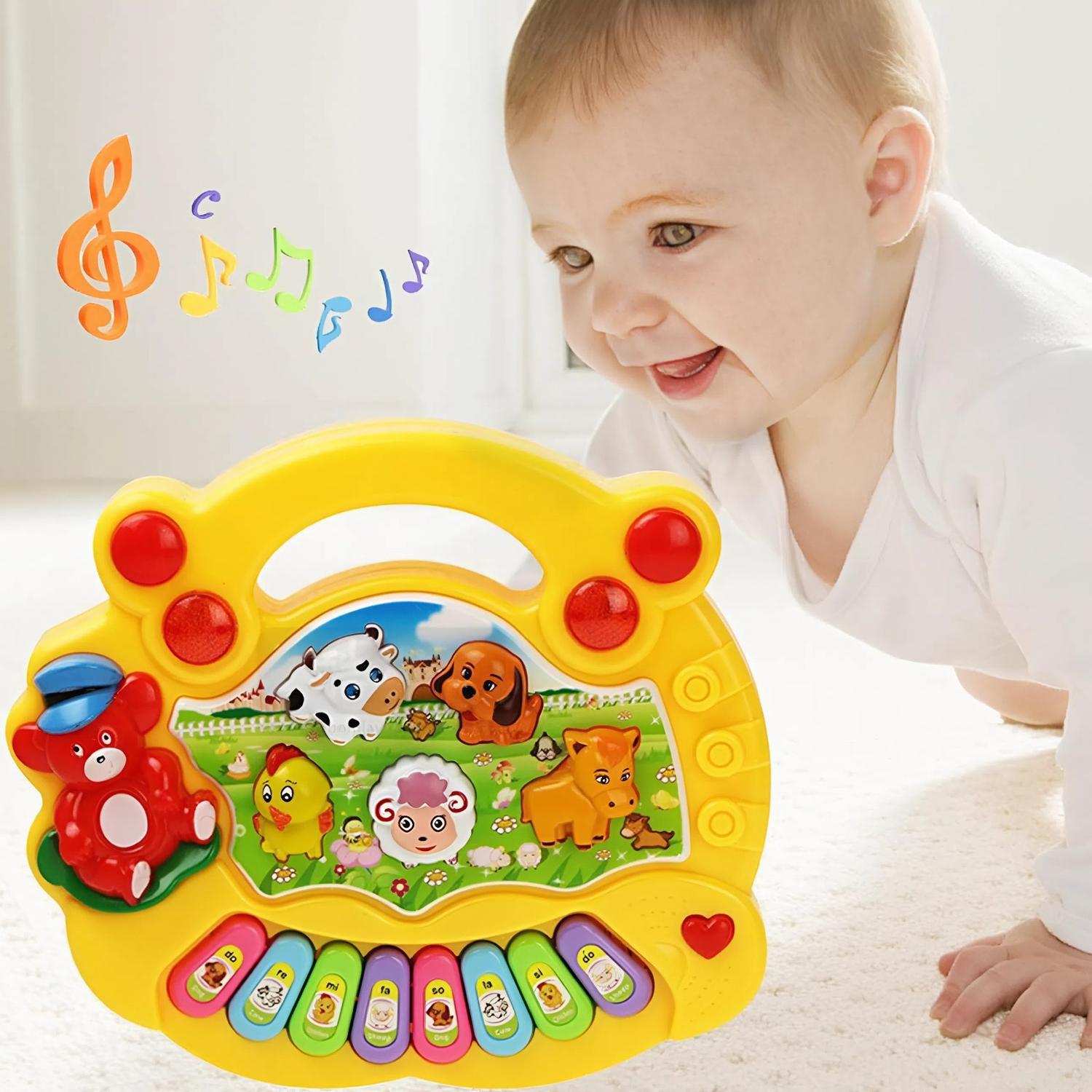 Fun Kids Piano Keyboard Toy with Music and Lights - Halri